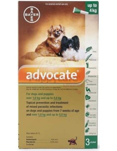 Desparasitante interno e externo para cães até 4 Kg