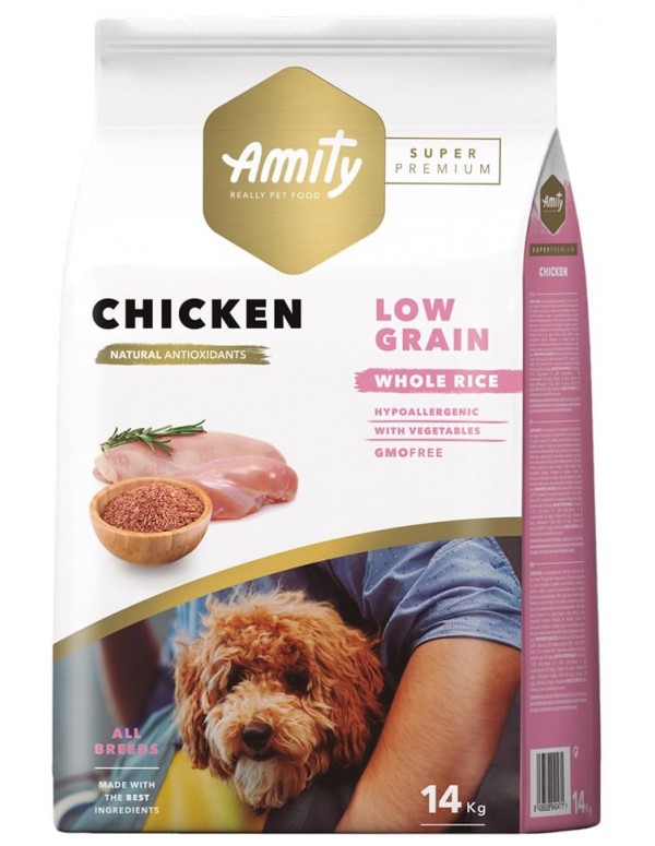 Amity Super Premium Adulto Frango (Low Grain) 14 Kg