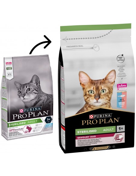 Pro Plan Gato Sterilised Savoury Duo Bacalhau e Truta