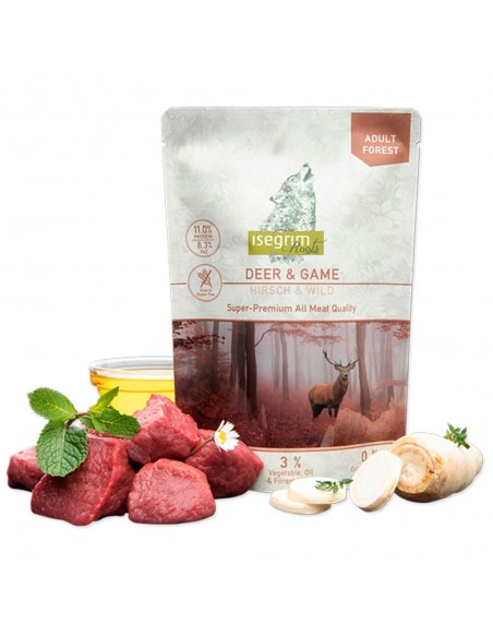 Veado e Carne de Caça com Óleo de Açafrão 410 Gr