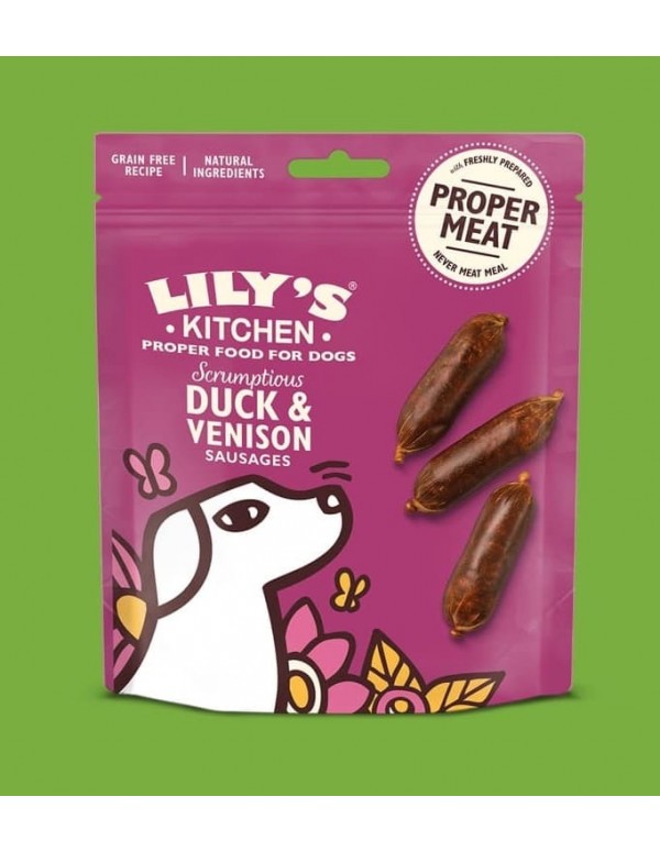 Lily´s Kitchen Snack Cão Salsichas de Pato e Veado