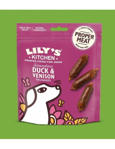 Lily´s Kitchen Snack Cão Salsichas de Pato e Veado