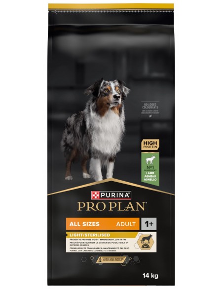 Pro Plan Cão Optiweight Adulto Light/Sterilised Borrego 12 Kg
