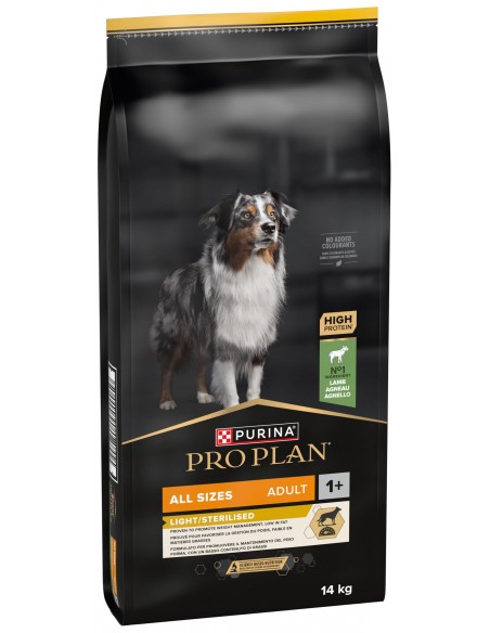 Pro Plan Cão Optiweight Adulto Light/Sterilised Borrego 12 Kg