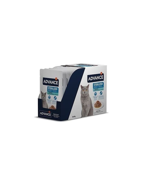 Advance Gato Adulto Sterilised Bacalhau Humido 12 X 85 Gr