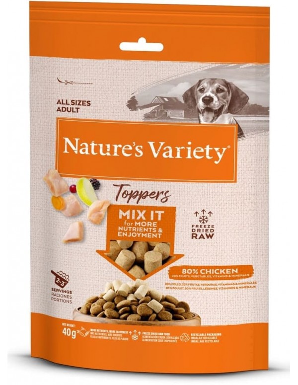 Nature's Variety Freeze Dried Topper para cão - Frango