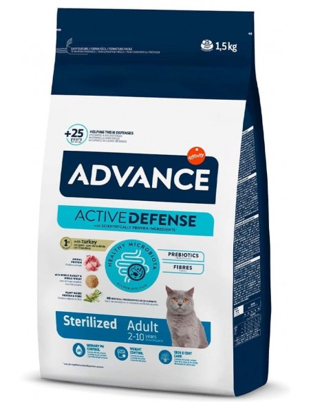 Advance Gato Adulto Sterilised Peru e Cevada 1.5 Kg