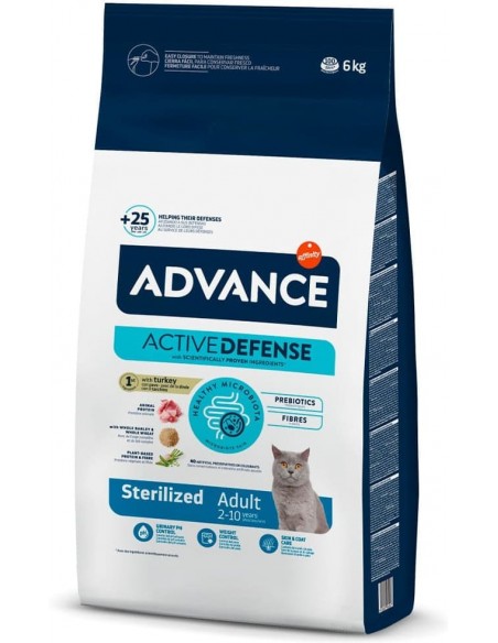 Advance Gato Adulto Sterilised Peru e Cevada 6 Kg