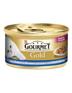GOURMET® Gold Duplo Prazer com Peixe do Oceano num Molho de Espinafres 85g