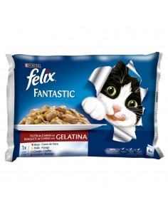 FELIX® Fantastic Banquete de Carnes em Gelatina 4x100g