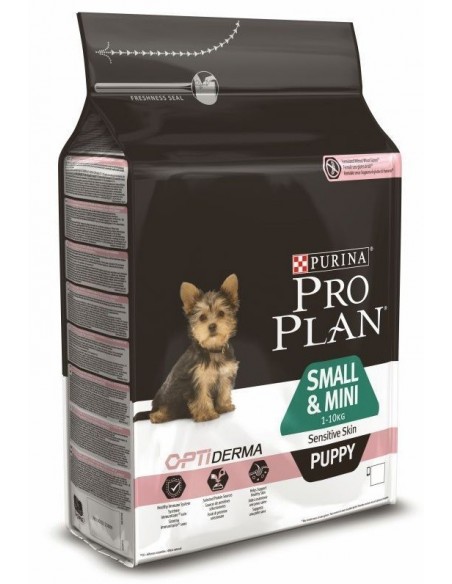 Pro Plan Puppy Small e Mini Sensitive  Skin Alimento Seco Cão