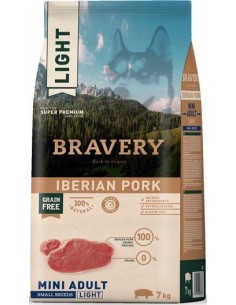 Bravery Adult Mini Light Pork (Grain Free) Alimento Seco Cão